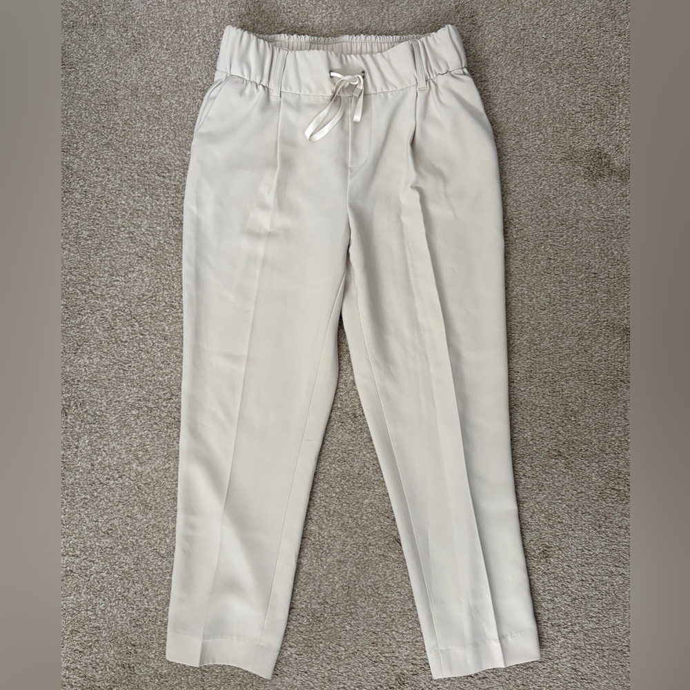ATM Anthony Thomas Melillo Twill Drawstring Crop Pants Faded Khaki - Picture 3 of 8
